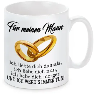 Lieblingsmensch Tasse Modell " Ich liebte dich damals... - Mann", Keramik, Weiß, 11 x 11 x 11 cm, 1 Einheiten