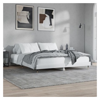 vidaXL Bett Bettgestell Hochglanz-Weiß 160x200 cm Holzwerkstoff weiß 200 cm x 160 cm