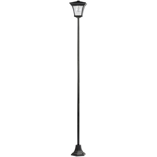 Lunartec Solar Gartenlaterne: Solar-LED-Gartenleuchte mit 200-cm-Lampenmast und Akku, 15 Lumen (Solar Laterne Garten groß, Solarlaterne Garten, Laternen draußen)
