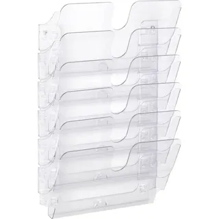 Durable Wandprospekthalter Flexiplus 6 Fächer 34,0 x 10,0 x 52,0 cm 1 St. Transparent