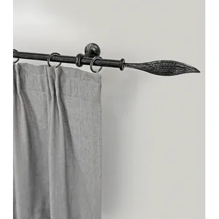 GARESA Vorhangstange Esperanca 1-läufig Ø 16 mm 440 cm Schwarz