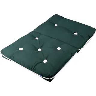 AWN Kapok Outdoor Kissen | 100% Kapok-Naturfasern gefüttert | Wasserfest, Schwimmfähig | Kissenbezug 100% Baumwolle | Doppelkissen | Dunkelgrün
