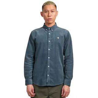 L/S Madison Fine Cord Shirt Herren COZY BLUE / WAX 2XL