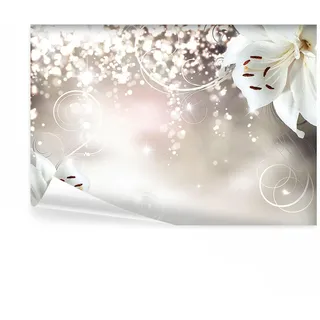 decomonkey Fototapete Blumen Lilien Abstrakt, 350x256 cm, XL, Orchidee