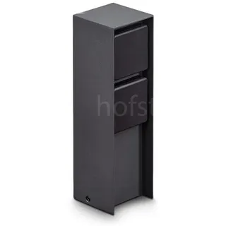 hofstein Gartenleuchte »Ruscio« Steckdose, Leuchte aus Metall/Kunststoff in Anthrazit/Schwarz, Steckdose mit 2 Anschlüssen, 2xmax. 3680 Watt, 230 V schwarz