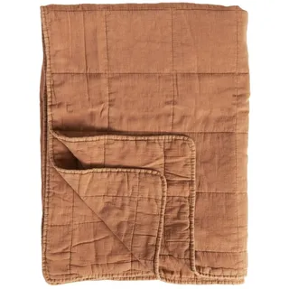 ib laursen Klassischer Quilt Bettüberwurf 130 x 180 cm Cognac