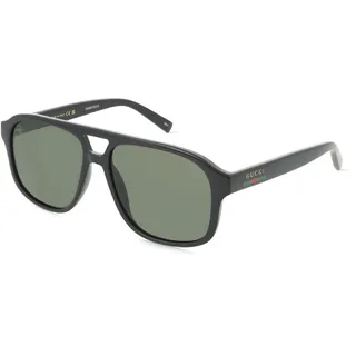 Gucci GG1856S Herren-Sonnenbrille Vollrand Pilot Kunststoff-Gestell, schwarz