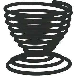 Point-Virgule Eierbecher aus Metal schwarz 5x5x5cm