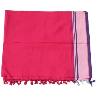 RAHIA Original Kenianisches Kikoi - Handgewebtes Premium-Strandtuch aus Baumwolle, Unisex, Pareo, Strandüberwürf, Picknickdecke & Reisedecke (Rosa)