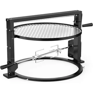 onlyfire Santa Maria Grillaufsatz Grillspieß Set für Weber Kugelgrill 57cm | Drehspieß mit Motor Batterie, 2 Fleischnadeln und Verstellbarer Grillrost