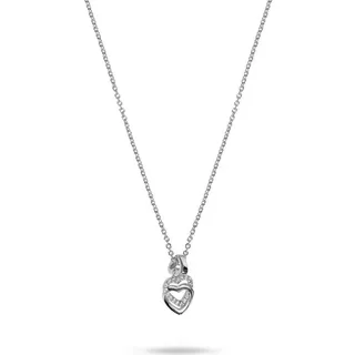 JETTE Silberkette JETTE Damen-Kette 925er Silber 15 Zirkonia Herz, SWING HEART silberfarben