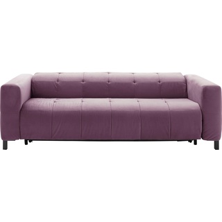 Schlafsofa PLACES OF STYLE "Termini" Sofas Gr. B/H/T: 230 cm x 69 cm x 104 cm, Samtvelours, Breite 230cm, HR-Kaltschaum RG-40, lila (purple) Einzelsofas drei Breiten und 3 Matratzenausführungen; als Dauerschläfer geeignet