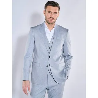 emilio adani Herren Anzug-Sakko strukturiert Blau slim fit uni - 94