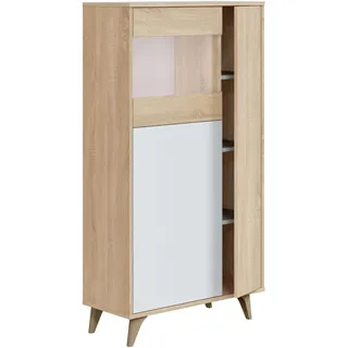 mirakemueble Vitrine Kikua Plus 33 x 142 x 77 cm Weiß