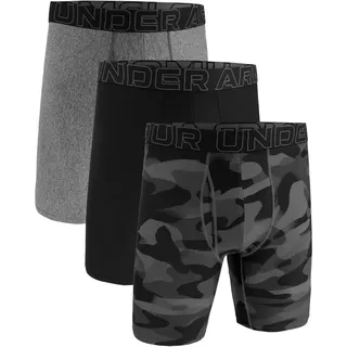 Under Armour Performance Tech Boxershorts Camouflage / Schwarz / Grau M 3er Pack