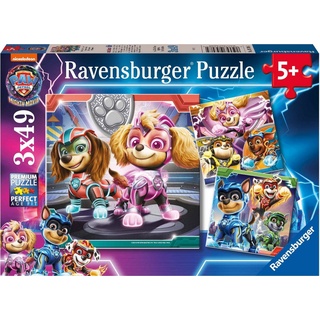 Ravensburger Puzzle 3 x 49 Teile Kinder Puzzle PAW Patrol The Mighty Movie 05708, 49 Puzzleteile