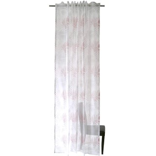 Homing transparenter Vorhang mit floralem Motiv Rose-grau (1Stück) 245 x 140 cm (HxB)