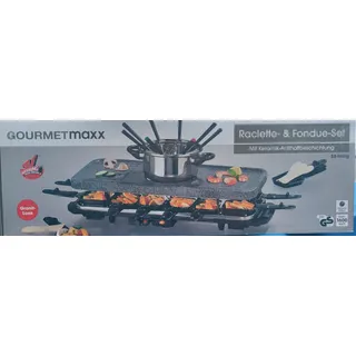 Raclette Fondue Set 12 Personen Grill Tischgrill Elektrogrill Raclettegrill XXL