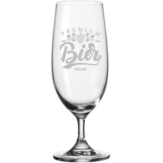 Leonardo Bierglas mit Gravur - Premium Bier - Personalisiert mit Namen - Biertulpe als Geschenk - Geschenkidee für Männer zum Geburtstag - Geschenke für Papa zum Vatertag - 280 ml