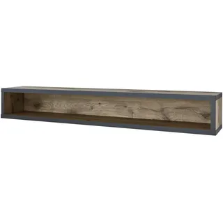 Modante Wandboard, Eiche, Dunkelgrau, Holzwerkstoff, 156x22.4x25 cm, Küchen, Küchenmöbel, Küchenregale