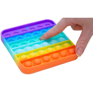 Toyland® Push Bubble Pop Bubble 'Pop It' Sensory Fidget Toy – Viele Auswahl (Regenbogen-Quadrat)