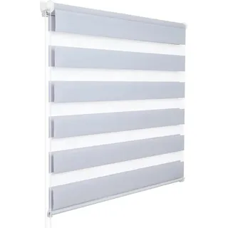 Woltu Doppelrollo 80 x 120 cm grau