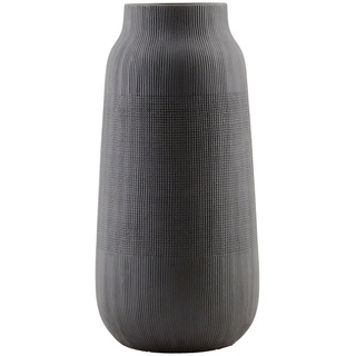 House Doctor - Groove Vase, Ø 16 x H 35 cm, schwarz