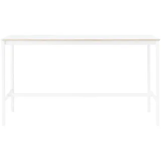 Muuto Base Stehtisch, 190 x 85 cm, höhe 105cm, weiß laminat / weiß