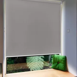 HENGMEI Außenrollo Senkrechtmarkise Balkon Rollo Außen Sonnenschutzrollo für Terrasse 180x140cm Grau