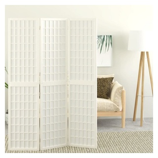 furnicato Raumteiler 3-tlg. Paravent Japanischer Stil Faltbar 120x170 cm Weiß weiß