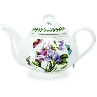 Portmeirion Botanic Garden Teekanne, Motiv Sweet Pea, feines Steingut, splitterfeste Glasur, spülmaschinen- und mikrowellengeeignet, hergestellt in England, ideal für Nachmittagstee und Brunch