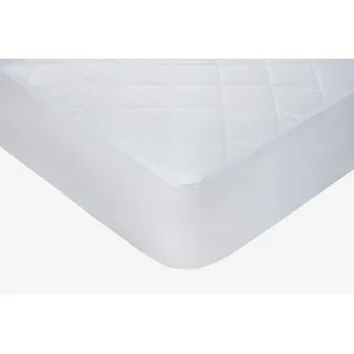 Emma Barclay Gesteppter Matratzenschoner, Mikrofaser, für 3/4 Betten, Polyester, weiß, Three Quarter Bed