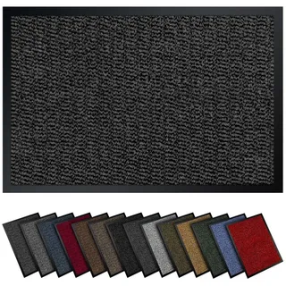 Gentle North Fußmatte für Innen & Außen - Schmutzfangmatte schwarz 130 cm x 200 cm