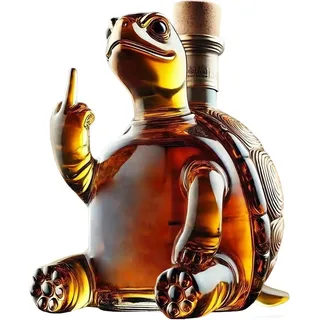 350ml Wein-Decanter-Flasche, Schildkröten-Kunst-Kristall-Whisky-Decanter, Handgeblasene Whiskey-Gläser-Decanter, Wein-Decanter-Versiegelte Flasche für Geschenk-Heim-Bar-Dekor