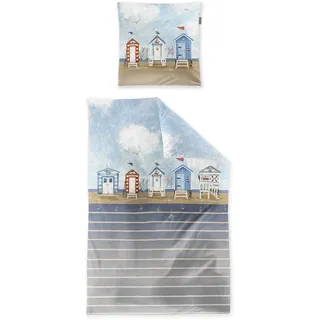 IRISETTE Wave 8650 blau 135 x 200 cm + 80 x 80 cm