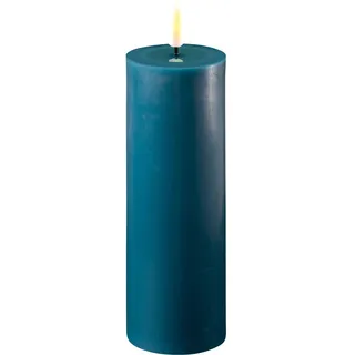 Stumpenkerze LED petrol 5 x 15cm
