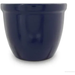 KERAZO Blumentopf Pflanzkübel Venus aus Keramik mit Bodenloch 19x15 cm frostfest, standfest, Farbe: blau