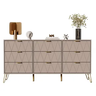 UEV Kommode modern Sideboard schmal Mehrzweckschrank für Kleidung Dokumente (Packung)