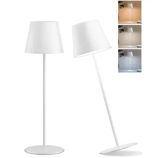 FUYO 2 Stück LED Tischlampe kabellos akku Nachttischlampe - USB-C Aufladbar, Touch Dimmbar 3-Stufig Warmlicht, Wasserdicht, für Indoor Outdoor​​ (Weiß)