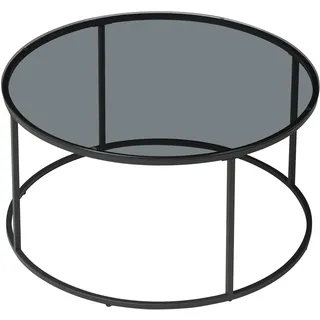 [en.casa] Couchtisch Kolari Schwarz Metall 45 x Ø80 cm