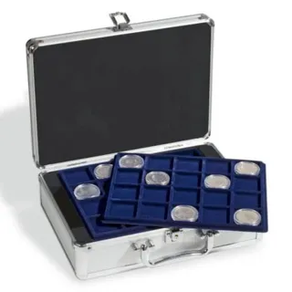 Leuchtturm 322414 Münzkoffer Cargo S6 - Inkl. 6 Tabelaus für 120 10-, 20- oder 25-Euro-Münzen - 292 x 97 x 213 mm