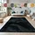 Teppich Wohnzimmer Kunstfell Soft 380 schwarz 120x170 Cm