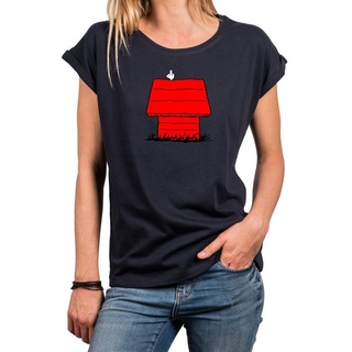MAKAYA T-Shirt Damen Kurzarm Sommer Top mit Print Lustige Oberteile Aufdruck Frauen (Rundhals, Blau, Grau, Rosa, Schwarz, Weiß) Baumwolle, große Größen blau XXL