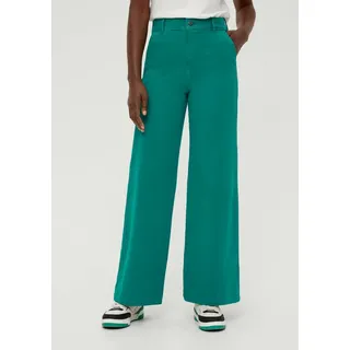 s.Oliver 5-Pocket-Jeans Jeans Suri / Regular Fit / High Rise / Wide Leg Label-Patch grün