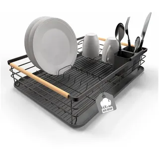 BigDean Abtropfgestell 34 x 40 x 3 cm Farbe schwarz