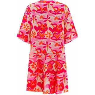 Sommerkleid ZWILLINGSHERZ Gr. N-Gr, pink Damen Kleider Freizeitkleider mit Knöpfen