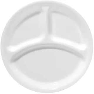 CORELLE Abteilteller Winter Frost 26 cm, Vitrelle-Glas, spülmaschinenfest | Weiß, dreilagiges Spezialglas, mikrowellengeeignet, backofenfest bis 175°C, splitterresistent, 80% Recyclingglas