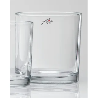 Sandra Rich 12x Glasvase CYLI Windlicht Vase Glas Tischvase Zylinder, 12 cm