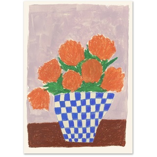 The Poster Club - Orange Flowers von Carla Llanos, 50 x 70 cm