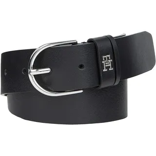 Tommy Hilfiger Damen Gürtel Timeless 3,5 cm Ledergürtel, Schwarz (Black), 70 - 70